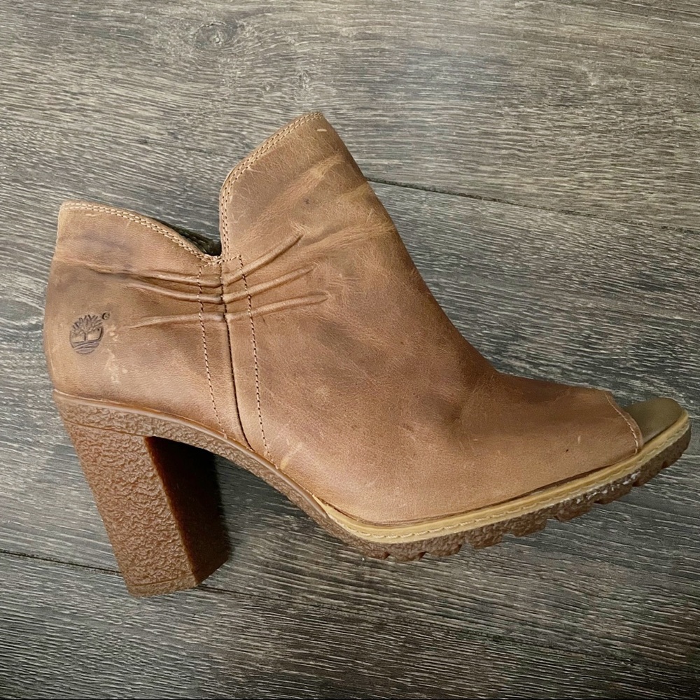 Timberland ’Glancy’ Ruched Peep Toe Boots - Picture 3 of 15